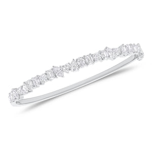 Diamond variety bangle bracelet - 14K gold weighing 11.17 grams
- 22 mixed shape diamonds weighing 3.35 carats