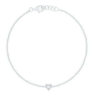 Simple heart diamond fashion bracelet - 14K gold weighing 1.04 grams
- 0.27 ct heart-shaped diamond