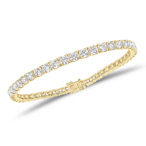 6.88 ct diamond tennis bracelet - 18K gold weighing 13.25 grams
- 47 round diamonds weighing 6.88 carats