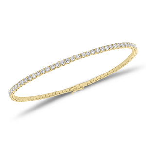 1.99 ct diamond tennis bracelet - 18K gold weighing 4.67 grams
- 88 round diamonds weighing 1.99 carats