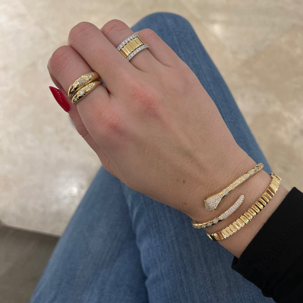 Gold Spike Bangle Bracelet Nuha Jewelers