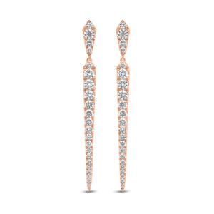 Dangly Diamond Spike Earrings