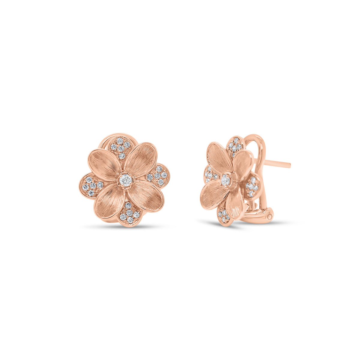 14k gold flower stud earrings online