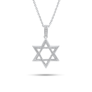 0.24 ct Diamond Star of David Pendant - 18K gold weighing 1.41 grams - 14K gold weighing 1.60 grams - 54 round diamonds weighing 0.24 carats