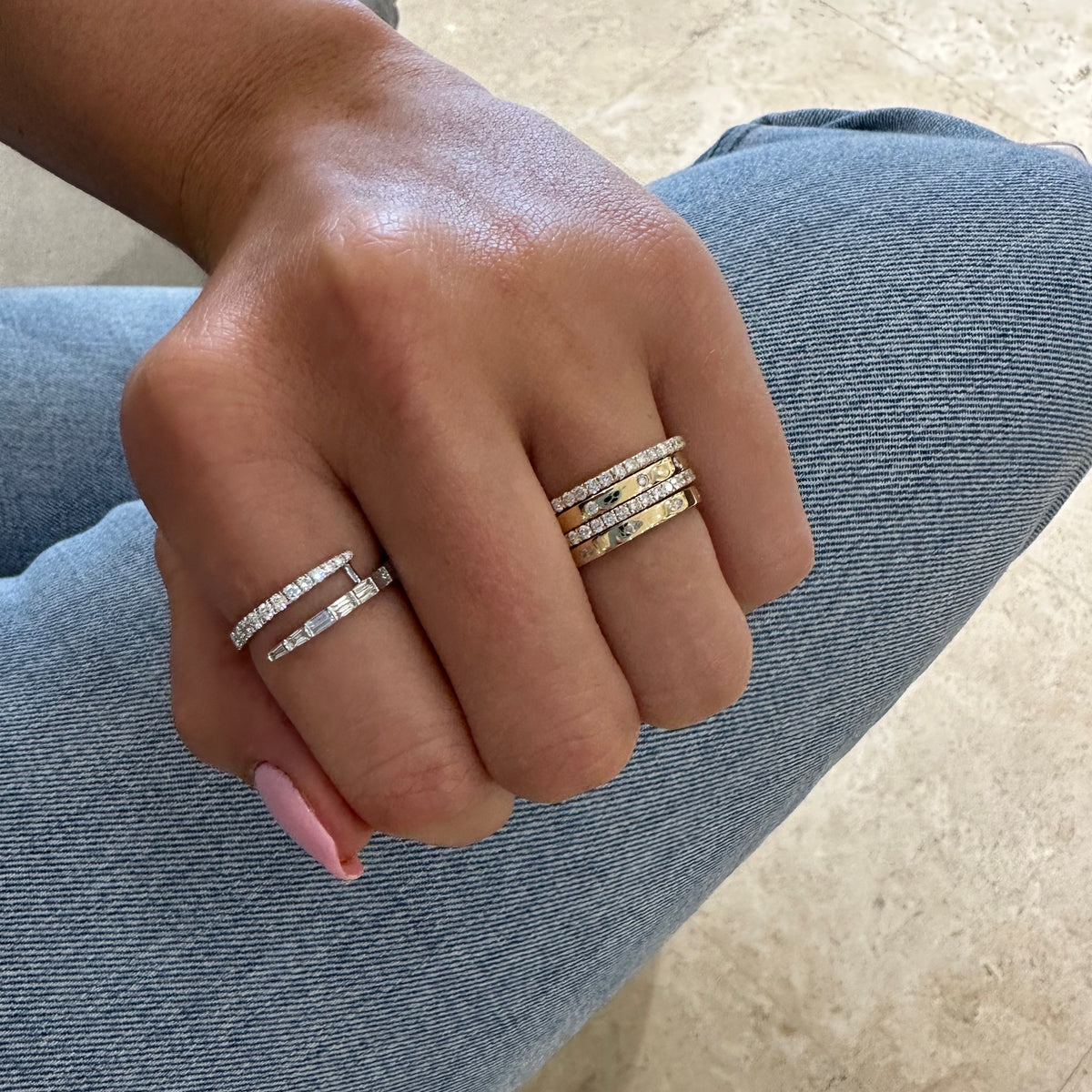 Round Diamond Stackable Ring Nuha Jewelers