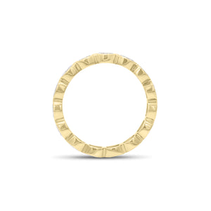 Bezel-set oval diamond eternity ring - 14K gold weighing 1.97 grams
- 15 oval-shaped diamonds weighing 1.20 carats