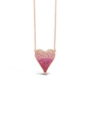 Sapphire Gradient Heart Pendant