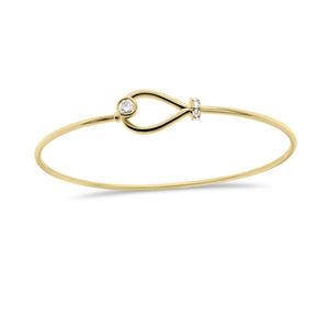 Diamond Loop Bangle Bracelet - Nuha Jewelers