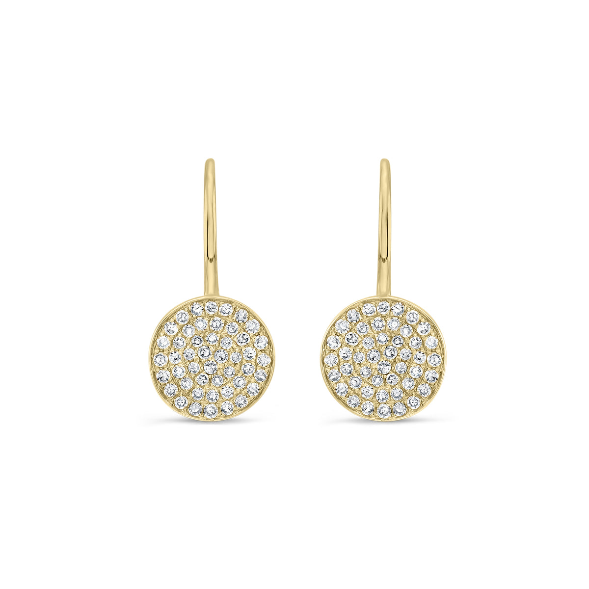 Pave Diamond Disc Earrings - Nuha Jewelers