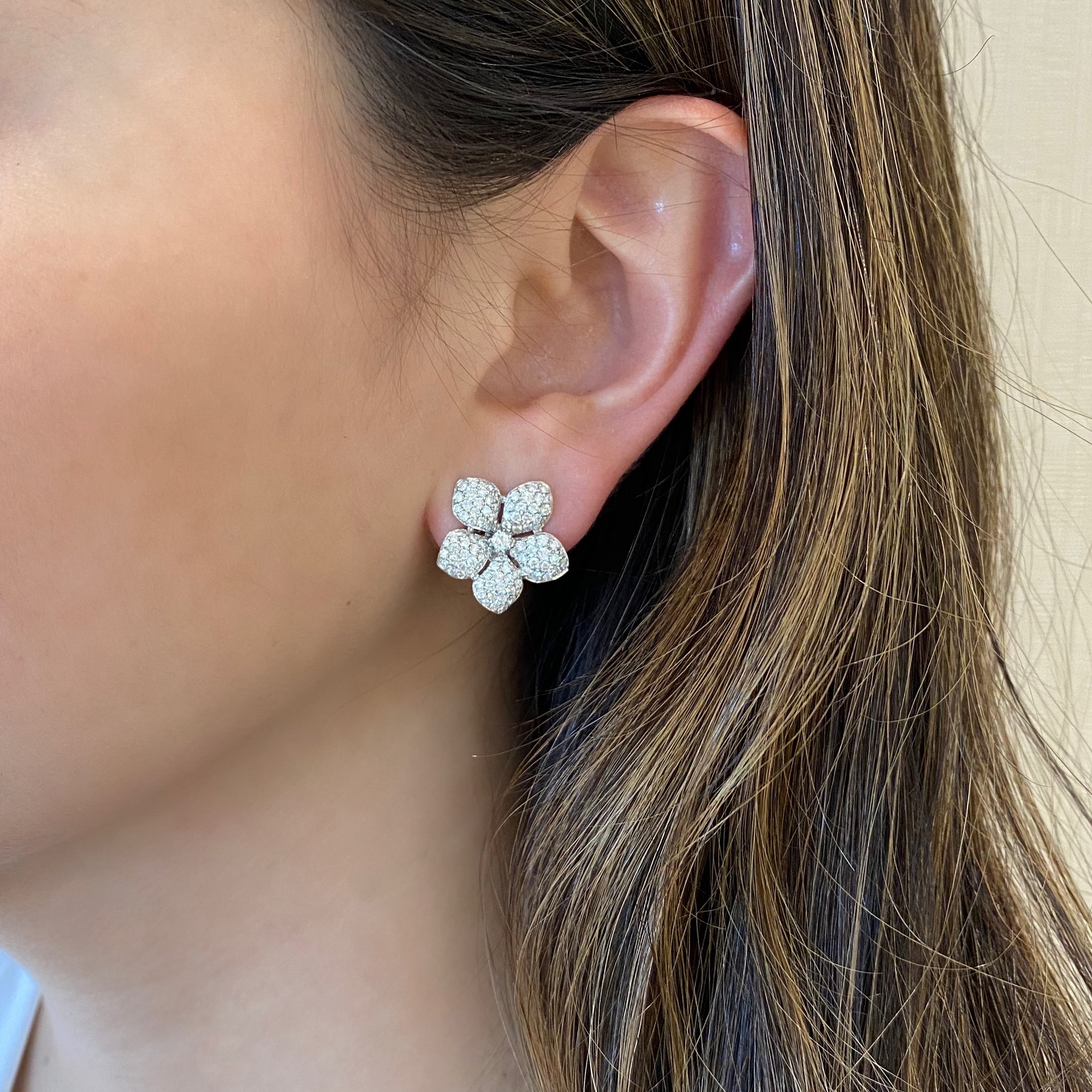 Flower Clip on Earrings