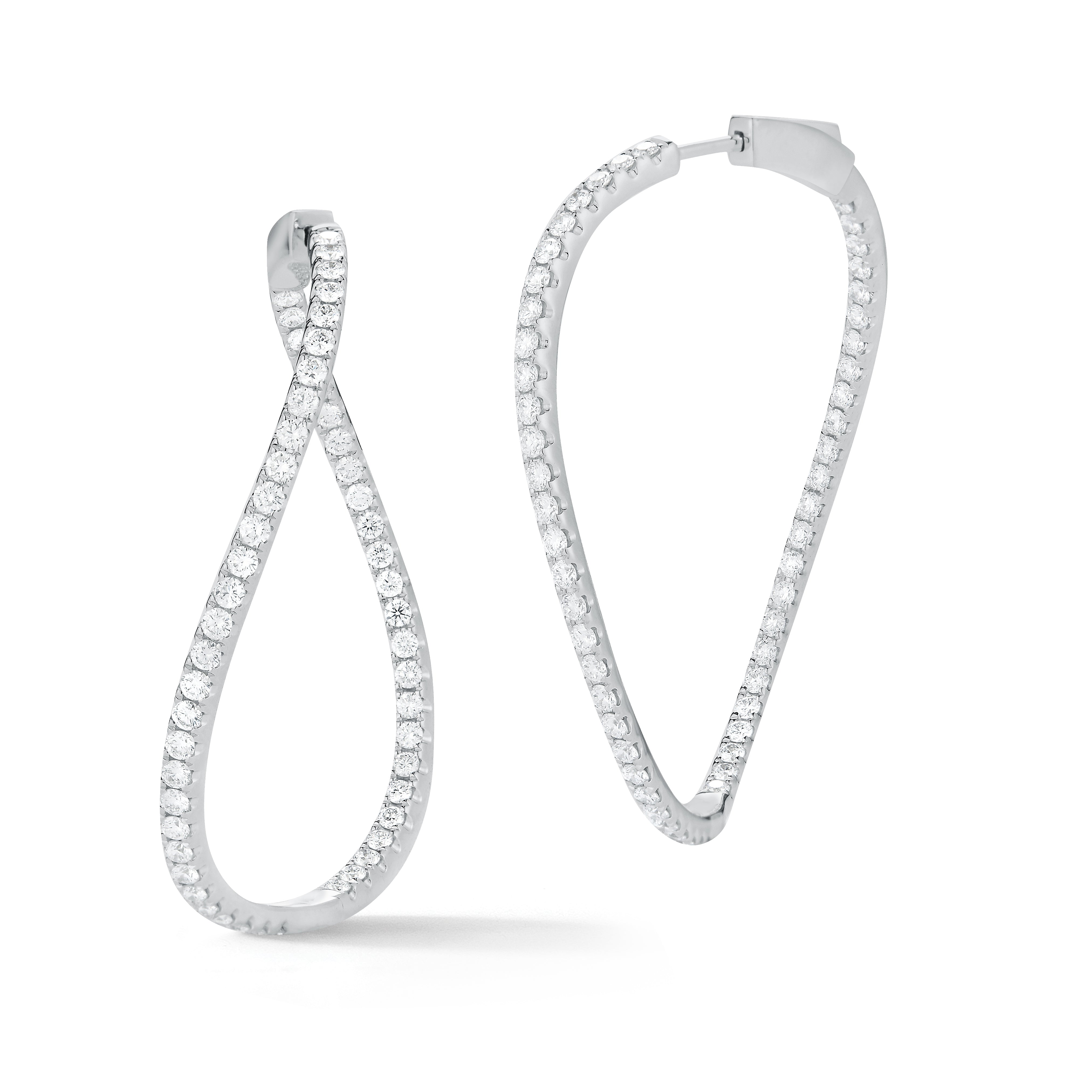 Double Twist Sterling Silver Drop Earrings - New Zealand Gifts Online