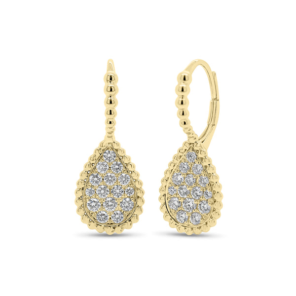 Buy Solitaire SI Clarity G-H Color Diamond Ear Wire Earrings, Solid 14K  Yellow Gold Dangal Drop Earring Engagement Wedding Jewelry Gift for Her.  Online in India - Etsy