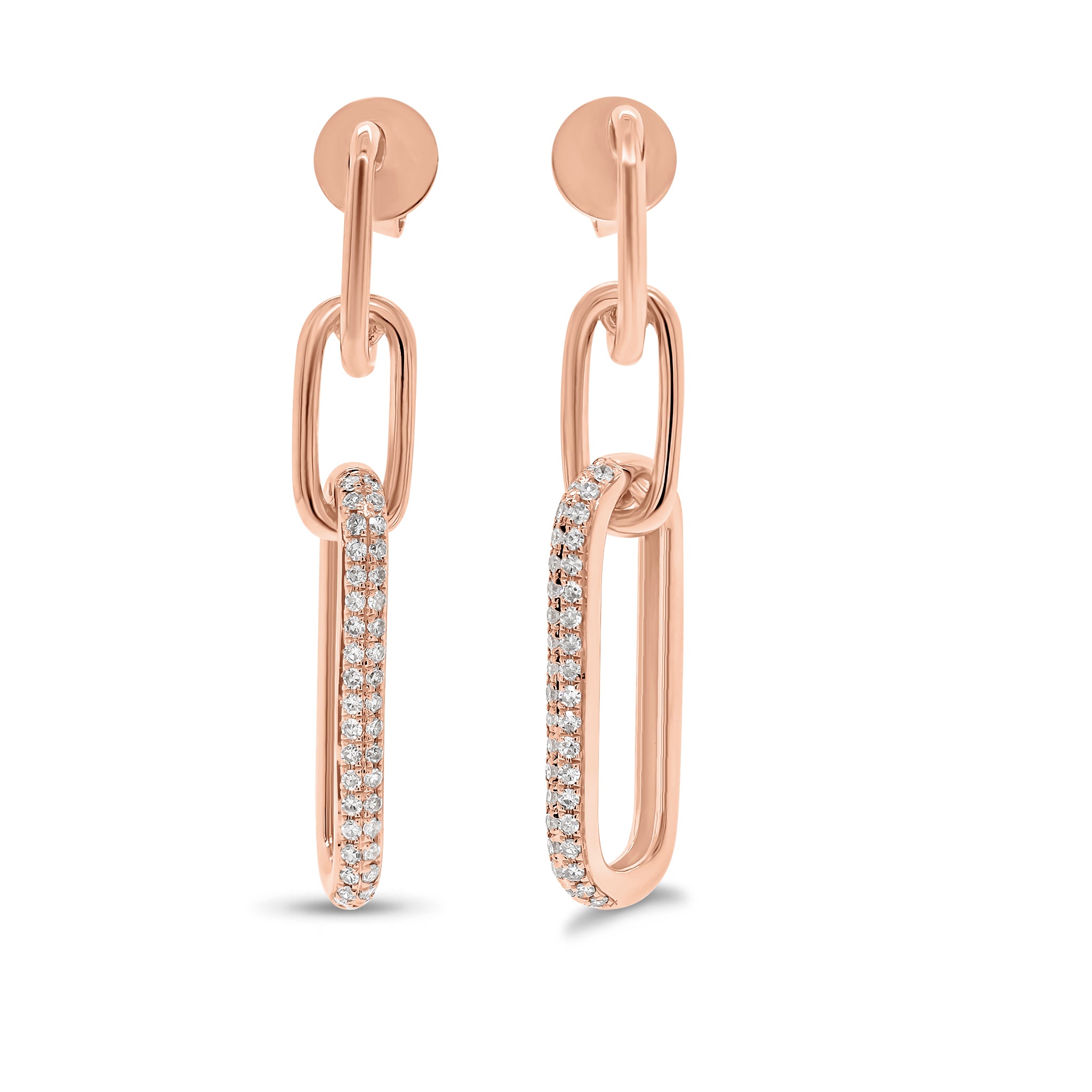 Tiffany HardWear Large Link Earrings in Rose Gold