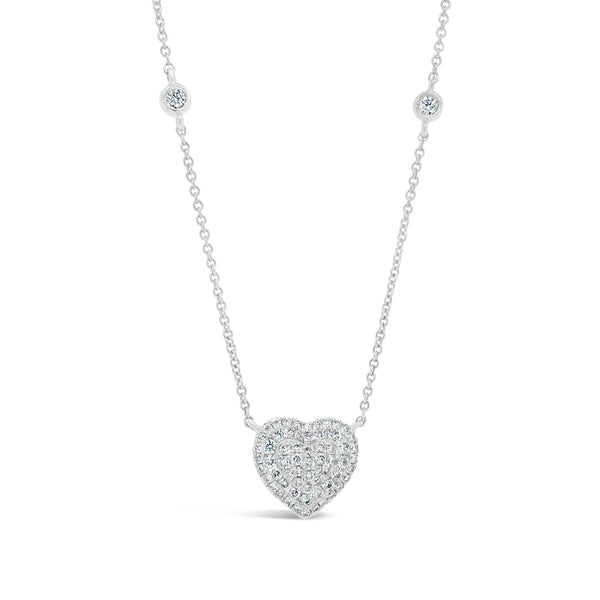 Diamond Pave Heart Necklace - 165-01441