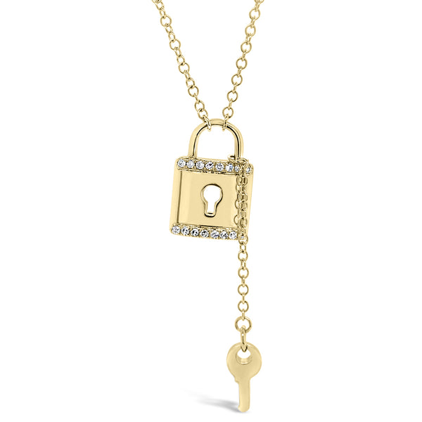 Diamond Lock & Key Necklace - Razny Jewelers
