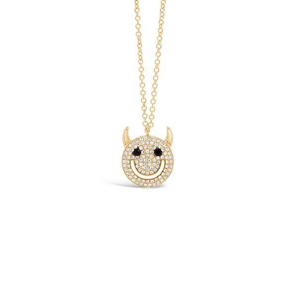 Smiley Face Pave Necklace | Smile Necklace | Liven Fine Jewelry – Liven  Company