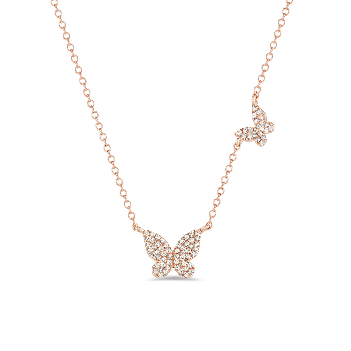 Diamond Butterflies Necklace - Nuha Jewelers