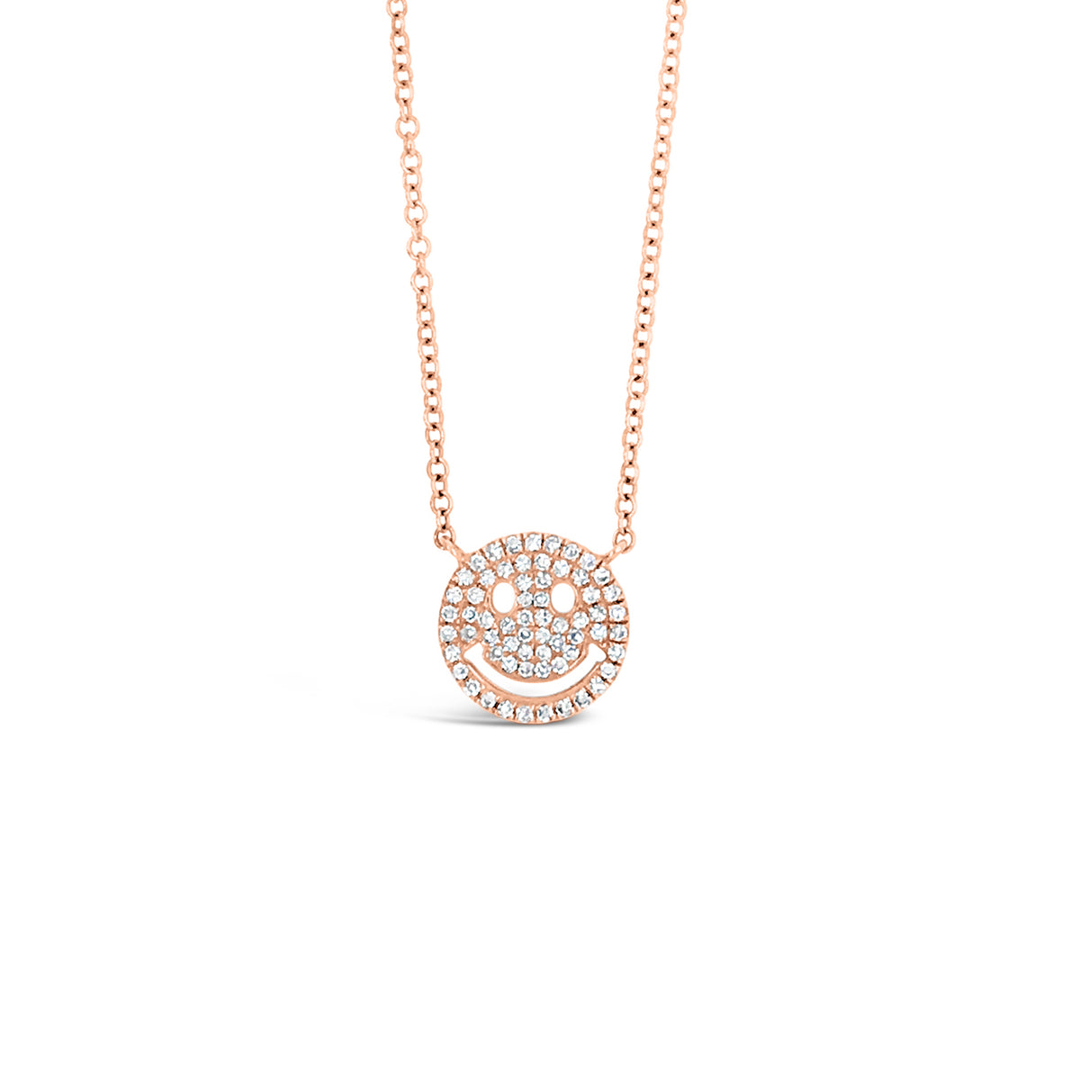 Diamond Small Smiley Face Pendant Necklace - Nuha Jewelers