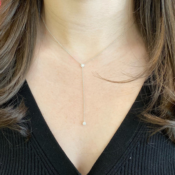 Gemstone lariat necklace store