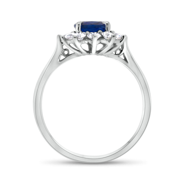 Sapphire & Diamond Classic Ring - Nuha Jewelers