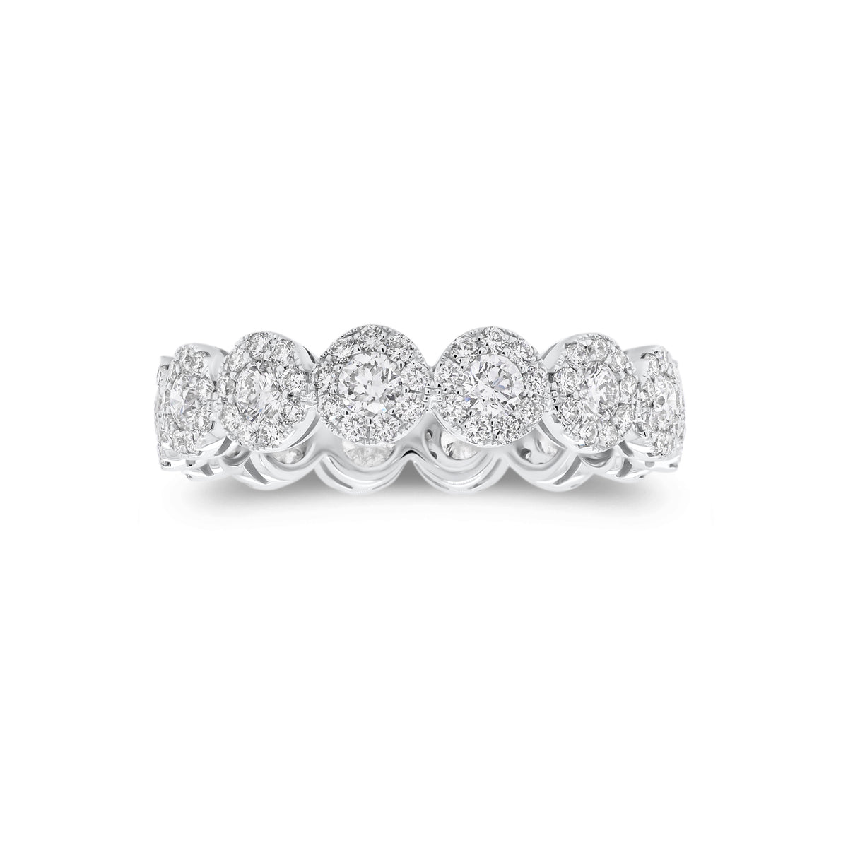 Halo Diamond Eternity Ring Nuha Jewelers