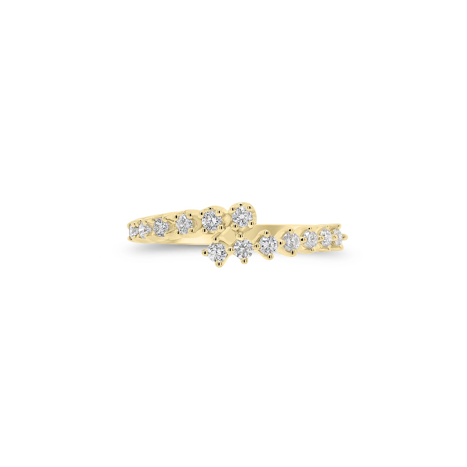 Diamond Square Flexible Chain Ring - Nuha Jewelers