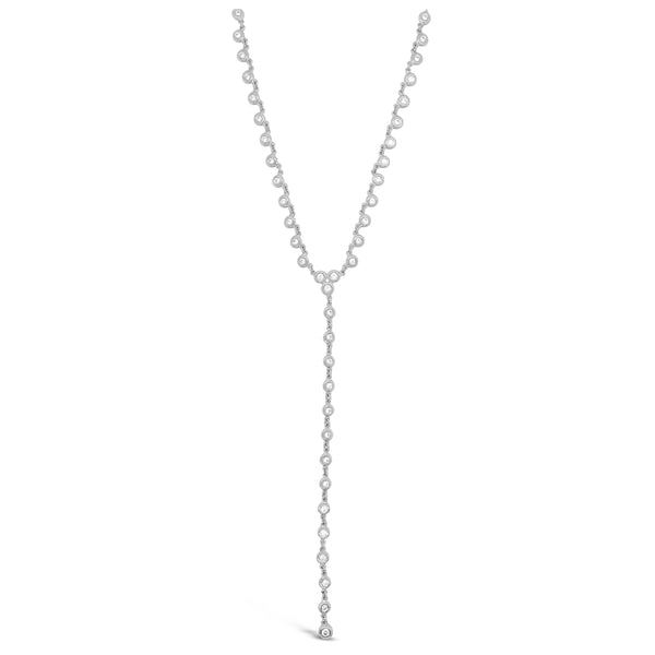 Bezel-Set Diamond Lariat Necklace - Nuha Jewelers